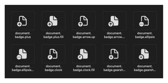 A collection of document symbols