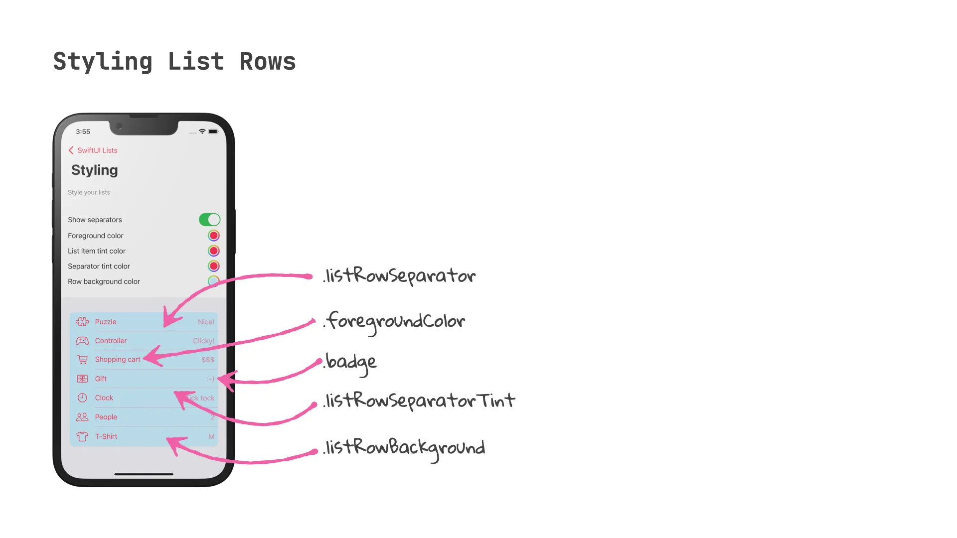 Styling Lit Rows